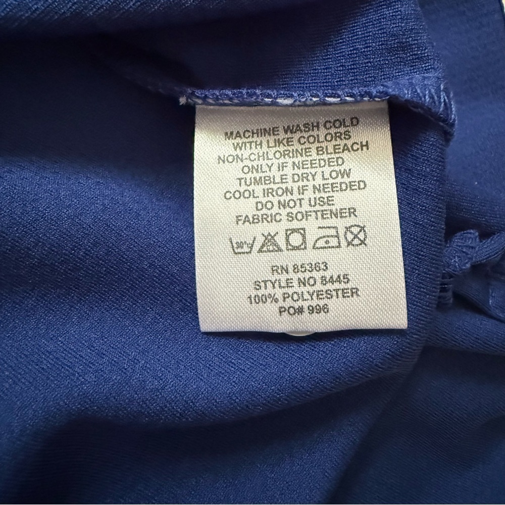 Men's Bright Blue Polo Shirt Size Large - Picture 7 of 9